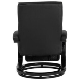 Beliani Recliner Chair Might With Footrest Faux Leather Black - thumbnail 6