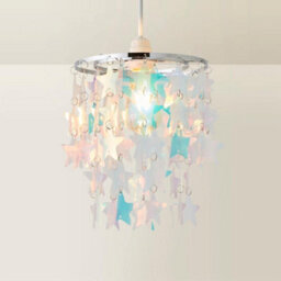 Valuelights Orla Iridescent Stars Ceiling Lamp Shade And Bulb - thumbnail 3