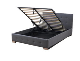 Outdoor Living (NW) Ltd The Oslo Grey Linen Tufted Ottoman Bed Frame - King - thumbnail 8