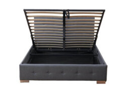 Outdoor Living (NW) Ltd The Oslo Grey Linen Tufted Ottoman Bed Frame - King - thumbnail 9