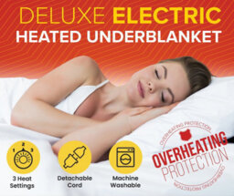 Home Republic Thermal Cosy Energy Efficient Heated Blanket - Faux Fur, Machine Washable Winter Warming Electric Throw, King Size - Bed, White - thumbnail 2