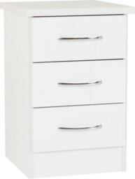 Seconique Nevada 4 Door 2 Drawer Mirrored Wardrobe Set White Gloss 2 Man Del - thumbnail 8