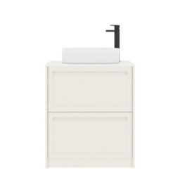 Royal Bathrooms Royal Bathroom Elmore 700mm Classic White Freestanding Bathroom Vanity Unit 2 Drawer Plain White Worktop With Lyon Basin - thumbnail 7