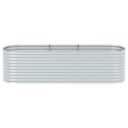 Berkfield Practical Garden Raised Bed 320X80X81 Cm Galvanised Steel Silver - thumbnail 5