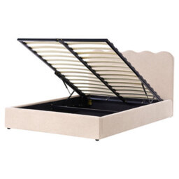 Beliani Ottoman Bed Boucle Nanterre 160 X 200 Cm (Eu King Size) Beige - thumbnail 4