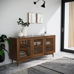 Kari Dark Oak 3 Door Large Sideboard Cabinet - By Roseland Furniture - thumbnail 2