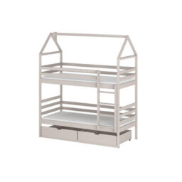 Arte Cashmere Wooden Bunk Bed Alex With Storage W198Cm - Sophisticated Family Bunk Bed With Drawers - thumbnail 1