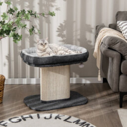 Costway 2-Tier Cat Tree For Indoor Cats Cat Tower Cat Bed W/ Scratching Post - thumbnail 4