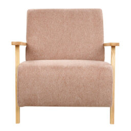 Beliani Retro Armchair Lesja Fabric Pink - thumbnail 4