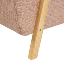 Beliani Retro Armchair Lesja Fabric Pink - thumbnail 7