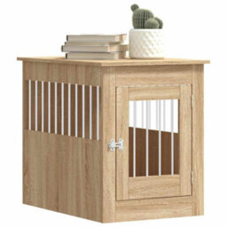 Walplus Sonoma Oak Dog Crate Furniture 55X80X68Cm Engineered Wood End Table - thumbnail 4