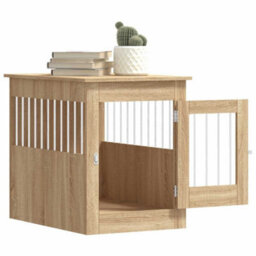 Walplus Sonoma Oak Dog Crate Furniture 55X80X68Cm Engineered Wood End Table - thumbnail 5