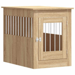 Walplus Sonoma Oak Dog Crate Furniture 55X80X68Cm Engineered Wood End Table - thumbnail 2