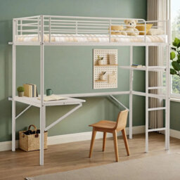 Bunk Single High Sleeper Bed With Gaming Desk Gaming Bed - thumbnail 4