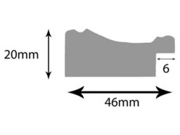 Frames By Post Scandi Slate Grey Frame With Black Mount For Image Size 14 X 8 Inch - thumbnail 2