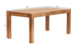 Buttercup Farm Toko Light Mango Large Dining Table - Solid Mango Wood - L90 X W180 X H76 Cm - thumbnail 5
