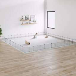 Walplus 60-Panel Pet Cage With Door Black 35X35 Cm Steel - thumbnail 1