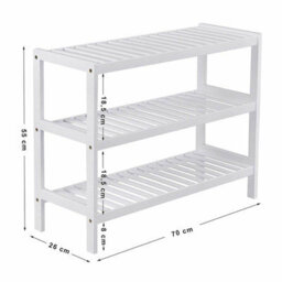 Taylor & Brown 3-Tier Shoe Rack Organiser, Holds 12 Pairs, Space-Saving Shoe Storage Shelf For Bedroom, Hallway & Entryway - thumbnail 7