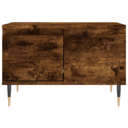 Berkfield Coffee Table Smoked Oak 55X55X36.5 Cm Engineered Wood - thumbnail 5