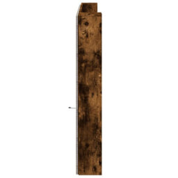 Berkfield Headboard Cabinet With Led Smoked Oak 220X16.5X103.5 Cm - thumbnail 7