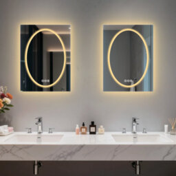 Luvodi 600X800mm Led Bathroom Mirror, Anti-Fog, Dimmable, Double Lights Vanity Mirror, Tempered Glass, Shatter-Proof - thumbnail 8