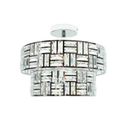 Valuelights Elise Silver Acrylic Jewel Two Tier Ceiling Pendant Light - thumbnail 2