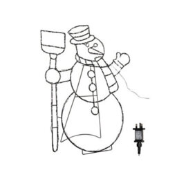 Samuel Alexander 1M X 78Cm Light Up Standing Christmas Snowman With 390 Multi Coloured Leds - thumbnail 8