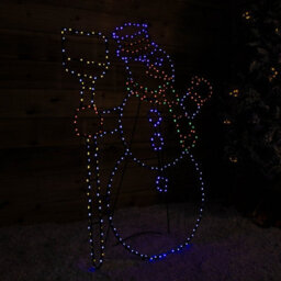 Samuel Alexander 1M X 78Cm Light Up Standing Christmas Snowman With 390 Multi Coloured Leds - thumbnail 5
