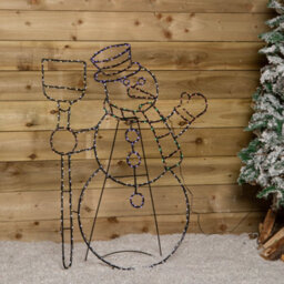 Samuel Alexander 1M X 78Cm Light Up Standing Christmas Snowman With 390 Multi Coloured Leds - thumbnail 3