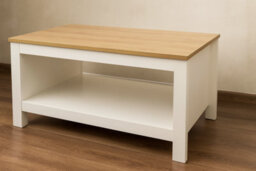 Koala Modern Coffee Table With Storage Shelf For Living Room Light Wood Finish - thumbnail 3