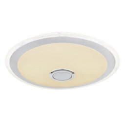Luminosa Lighting Luminosa Dunny Decorative Flush Ceiling Light White Led Dimmable 2700-6500K Remote Control - thumbnail 1