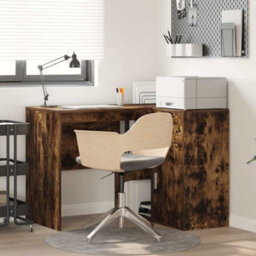 Berkfield Corner Desk Smoked Oak 102X88X75 Cm Engineered Wood
