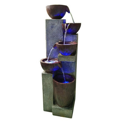 Outdoor Living UK Ignis Cascade Contemporary Mains Plugin Powered Water Feature