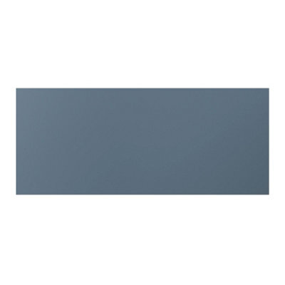 GoodHome Alisma Matt Blue Slab 2 Drawer Front, Bridging Door & Bi-Fold Door, Pack Of 2 (H)340mm (W)797mm (T)18mm - image 1