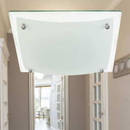 First Choice Lighting Set Of 2 Glacier - Two Tone Glass Flush Ceiling Lights - thumbnail 4