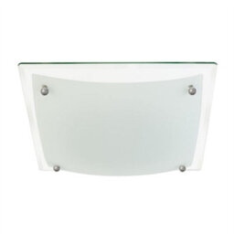 First Choice Lighting Set Of 2 Glacier - Two Tone Glass Flush Ceiling Lights - thumbnail 2