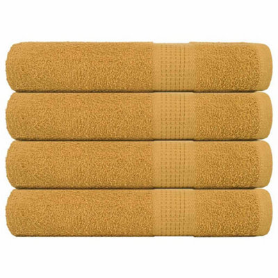 Berkfield Towels 4 Pcs Gold 100X200 Cm 360 Gsm 100% Cotton - image 1