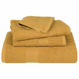 Berkfield Towels 4 Pcs Gold 100X200 Cm 360 Gsm 100% Cotton - thumbnail 4
