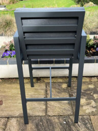 Garden Market Place Monaco Tall Garden Bar Table Dining Aluminium Set Complete With 4 Tall Chair Stools And Cushions - thumbnail 5