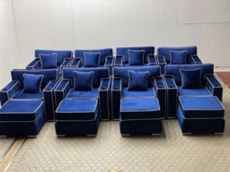 Stratus Interiors Barclay Cinema Style Sofa Armchair Contrast Piping Cup Holders - Doorstep Delivery Only No Assembly - thumbnail 1