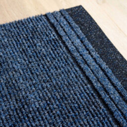 Loomed Navy Hard Wearing Non Slip Cut To Measure Runner Utility Mat 66Cm Wide (2Ft 2In W X 14Ft L) - thumbnail 4