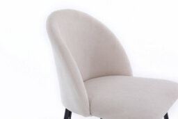 Nordlys Set Of 2 Bar Stools In Metal And Beige Velvet Modern Design Style Dining Room - thumbnail 4