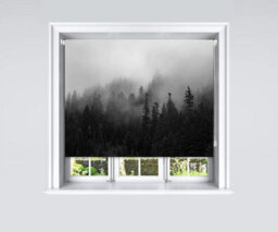 Lister Cartwright Misty Forest Design Blackout Roller Blinds Child Safety Included Foggy Design, 180 X 140 Cm