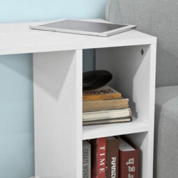 Sobuy Fbt48-W, Side Table End Table On Wheels With 2 Storage Shelves & Tablet Holder,white,w45Xd35Xh57.5 - thumbnail 8
