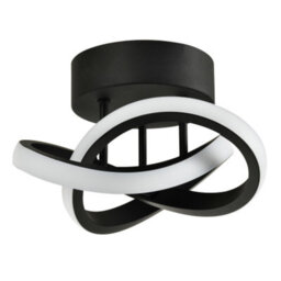 Happy Homewares Modern Led Black Ceiling Light With Swirl Thick Metal Strip Creates 1253 Lumens - thumbnail 1