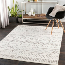 Livabliss Pisa-Global Grey Off-White Charcoal Living Dining Bedroom Rug 200 X 275 Cm Easy Care, Non Shedding - thumbnail 2