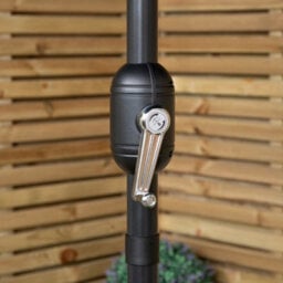 Samuel Alexander 2.7M Blue Havana Garden Patio Parasol With Crank Handle - thumbnail 7