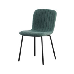 MCC Direct Set Of 4 Teddy Faux Fur Stitched Design Dining Chairs Green Bella By Mcc - thumbnail 2