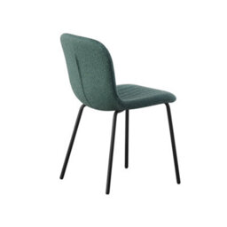 MCC Direct Set Of 4 Teddy Faux Fur Stitched Design Dining Chairs Green Bella By Mcc - thumbnail 4
