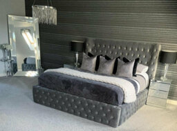 Stratus Interiors Winged Ambassador Chesterfield Bed Frame - Add Professional Assembly & Delivery- Super King - Gas Lift Ottoman Storage Type - thumbnail 5